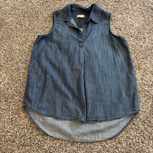 100% Cotton Style & Co. Blue Denim sleeveless Top